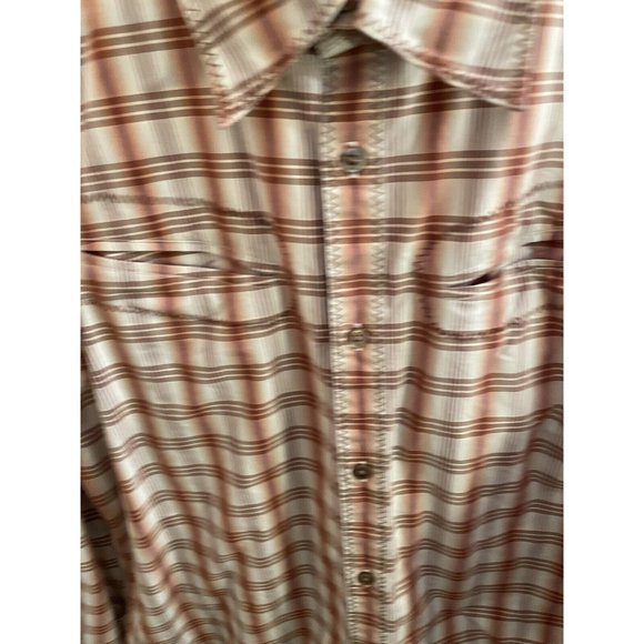 John Varvatos Men’s Long Sleeve XL Rust Red Plaid Button up Western Shirt - Picture 5 of 10